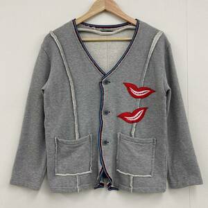  the first period MILK BOY sweat cardigan lip embroidery cut ... none gray Milkboy jacket blouson MILKBOY archive 2120060