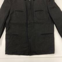 80s 初期 COMME des GARCONS HOMME 川久保オム ウール ジャケット ブラック Mサイズ コムデギャルソンオム コート VINTAGE archive 3010081_画像6