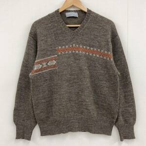 AD1997 コムデギャルソンオム 田中オム スプリット ずらし ウール ニット ブラウン HOMME セーター 90s VINTAGE archive 3010143