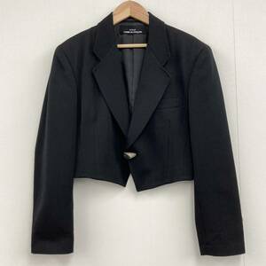 AD1989 tricot COMME des GARCONS short tailored jacket black Toriko Comme des Garcons river . guarantee .80s VINTAGE archive 3010091