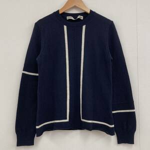 AD2003 COMME des GARCONS knitted wool sweater navy navy blue Comme des Garcons square period 00s archive 2120259