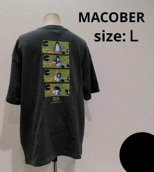 マコバ macober バックプリント ビックシルエットＴシャツ レディース