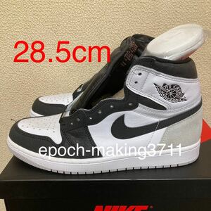 28.5cm 国内正規新品 NIKE AIR JORDAN 1 RETRO HIGH OG BLEACHED CORAL WHITE BLACK ジョーダン 白 黒 グレー 555088-108