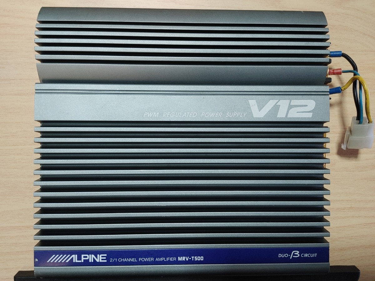 完動品☆高音質良音!!ALPINE4CHアンプ☆V12アルパイン ウーファーに