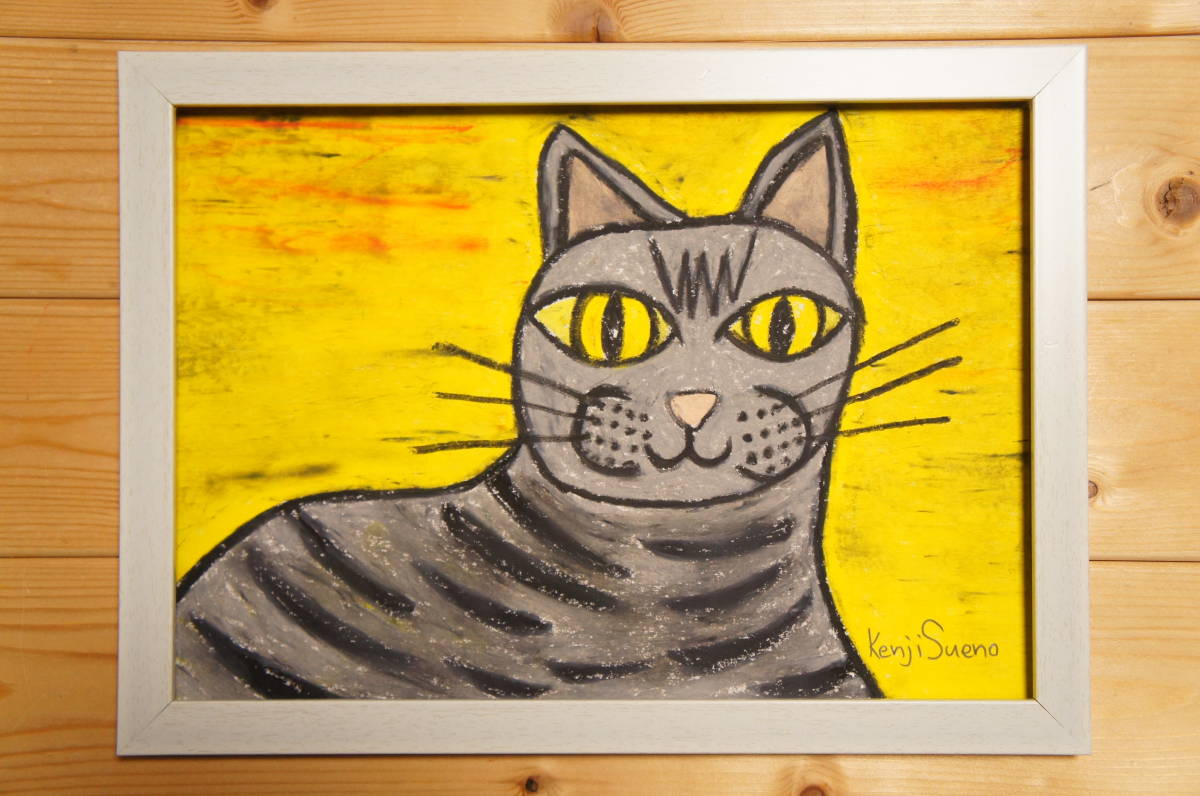 即納・全国送料無料 インテリア 油絵◇猫の雲◇癒やしの絵画◇作者