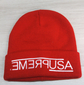 Supreme シュプリーム USA Beanie 赤 レッド メンズ レディース ユニセックス ストリート カジュアル エンブロイダリーロゴ