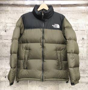 THE NORTH FACE Nuptse Jacket ザノースフェイス ヌプシ ダウンジャケット カーキ×ブラック ナイロン サイズXL ND91841 店舗受取可