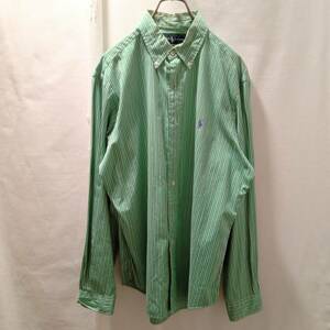 POLO Ralph Lauren check SHIRT green チェック 長袖シャツ グリーン Lサイズ ポロ ラルフローレン 店舗受取可