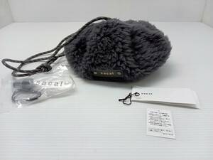 ★ sacai サカイ 22-0430S ショルダーバッグ リバーシブル フェイクムートン ボア もこもこ グレー 冬