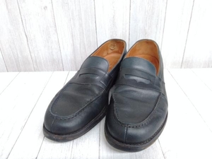 Jslan Sriwijaya/ja Ran abrasion waya/ coin Loafer / slip-on shoes / leather / gray /98589 18045/ Vibram sole / size 8