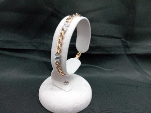 Pt900 platinum K18 18 gold YG yellow gold combination bracele approximately 17.5cm approximately 17.5g lady's accessory store receipt possible store receipt possible 