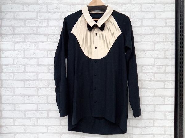 最終値下げ‼️ ha|za|ma 無知へと達するレースロングシャツ black/M-