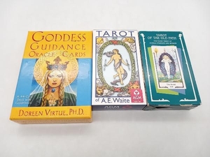 タロットカード 3冊セット GODDESS GUIDANCE ORACLE CARDS Tarot of A.E.Waite TAROT OF THE OLD PATH 店舗受取可