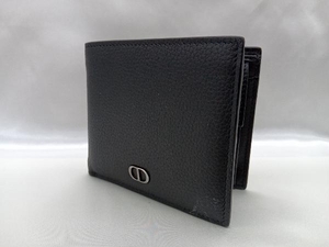 【Dior HOMME】ディオールオム 10-BO-0262／2ESBC027CDI 二つ折り財布　ブラック　黒　メンズ　中古