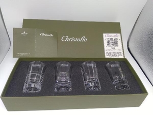 未使用品 Christofle クリストフル イリアナ プティグラス ４個セット ショットグラス(箱付き)