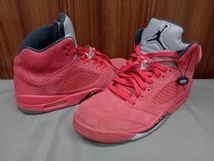 NIKE スニーカー ／ナイキ／AIR JORDAN 5 RETRO／エア ジョーダン 5 レトロ／136027-602／30cm／スウェード／レッド_画像1