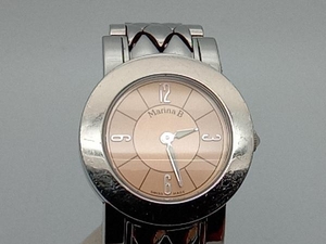 MARINA B 腕時計 Elena ベルト約15cm SWISS MADE オレンジブラウン文字盤 マリナビー レディース
