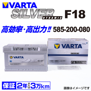 585-200-080 (F18) ポルシェ ボクスター986 VARTA ハイスペック バッテリー SILVER Dynamic 85A 送料無料