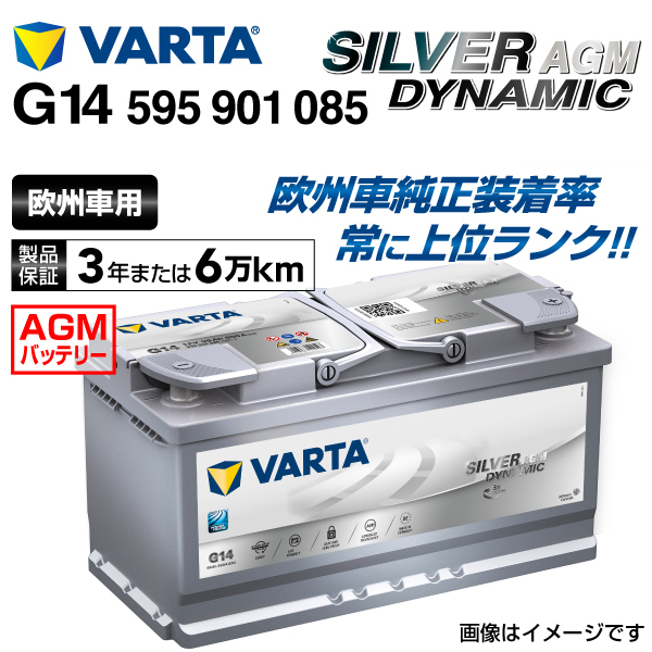 595-901-085 (G14) ポルシェ パナメーラ971 VARTA 高スペック バッテリー SILVER Dynamic AGM 95A 送料無料