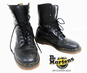 Dr.MARTENS ドクターマーチン 10ホールブーツ 中古 約25cm　Air Wair with Bouncing SOLES　イングランド製　当時物　レトロ　ヴィンテージ