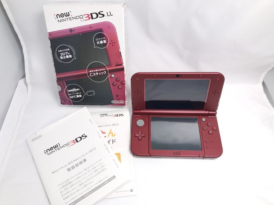 ☆未使用品☆極美品Newニンテンドー3DS LLメタリックレッド 生産終了訳-