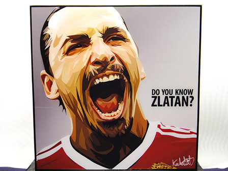 [新 98 号] 波普艺术面板 Zlatan Soccer, 艺术品, 绘画, 肖像