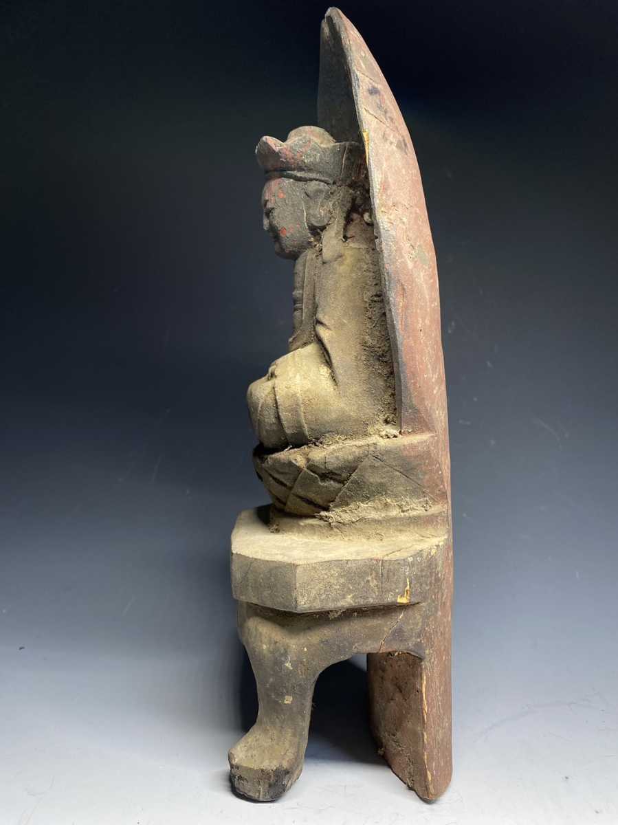 古い金彩木彫仏像二体 古美術 仏教美術 時代物 オンラインストア店舗