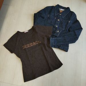 MAX&Co. デニムジャケットとニット半袖の2点セット