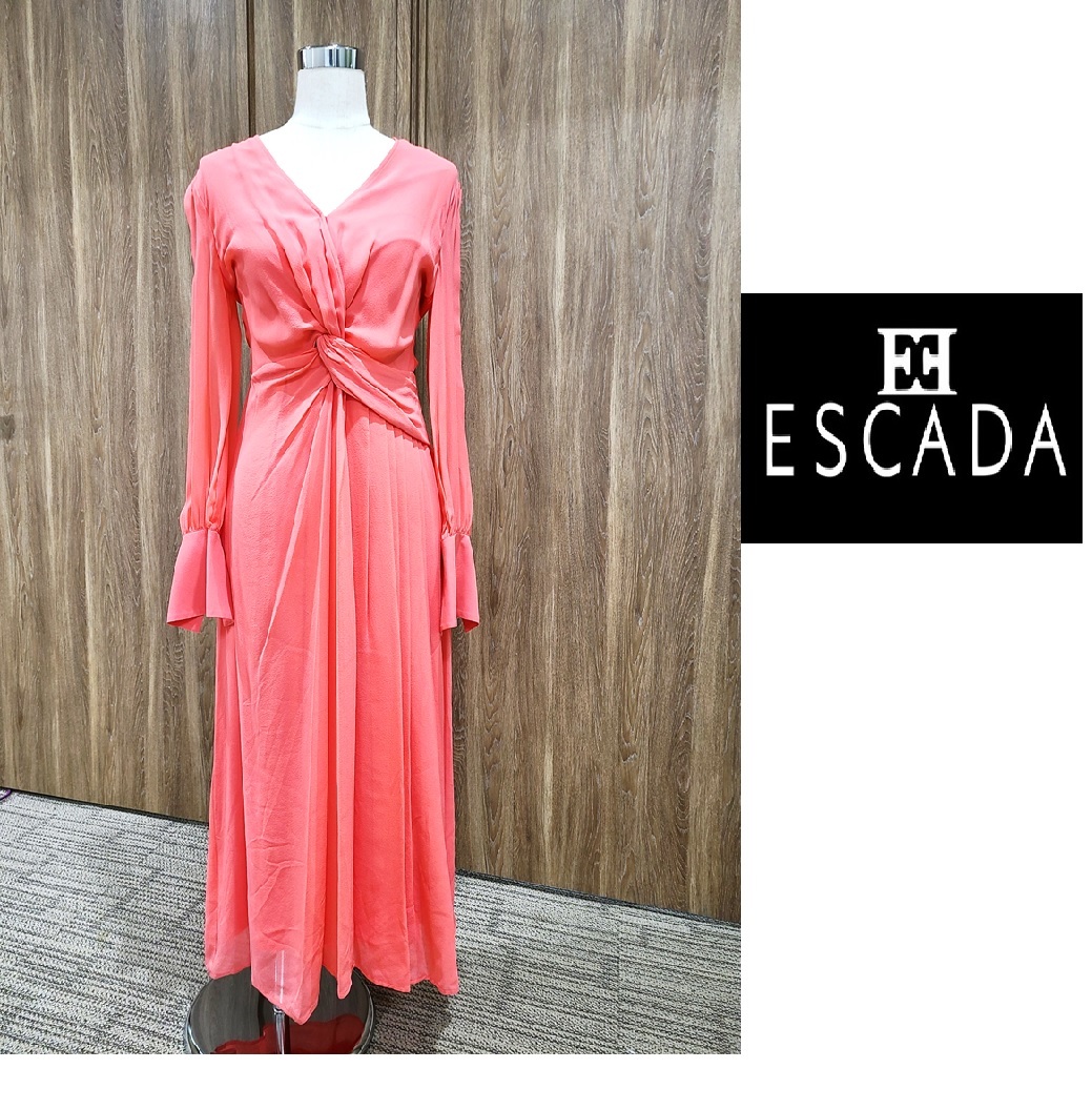 新品・B品】ESCADA（エスカーダ） 100%シルク ドレス ※スカート裾