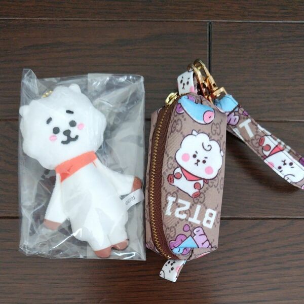 BT21 RJ マスコットチャーム&ミニミニポーチセット