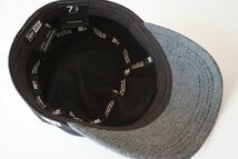 【即決】NEW ERA CAP ニューエラ キャップ ブラック/グレー 黒 サイズ：7 1/8 小さめサイズ 【752446】_画像6