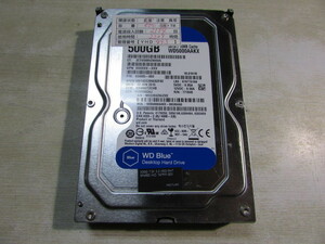 【YHD0493】★（正常）Western Digital WD5000AAKX 3.5inch/内蔵HDD/S-ATA/500GB/電源投入回数:2194回/累積時間:2209時間★中古