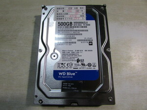 【YHD0519】★（正常）Western Digital WD5000AZLX 3.5inch/内蔵HDD/S-ATA/500GB/電源投入回数:85回/累積時間:6916時間★中古