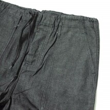 TUKI ツキ 日本製 OVER PANTS デニムオーバーパンツ 0070 2 ブラック ワイド イージー ミリタリー ボトムス g8946_画像4