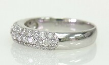 値下げ/商品動画あり/上質天然ダイヤモンド合計0.80ct　プラチナ製パヴェリング/卸価格でご奉仕/送料無料_画像3