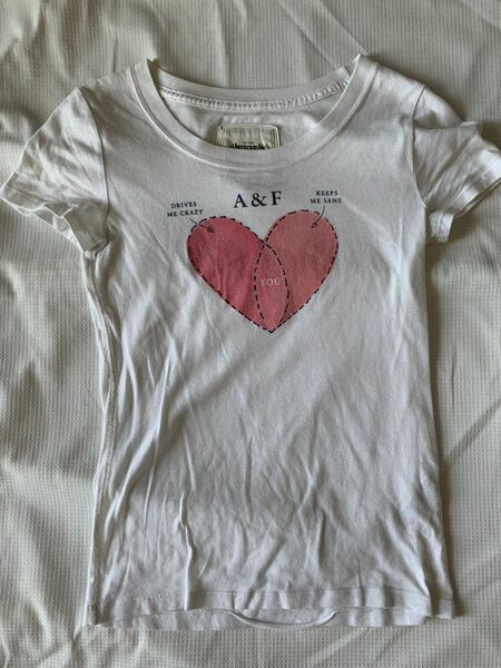 Abercrombie & Fitch アバクロンビー&フィッチ 半袖 ビッグ アイコン Tシャツ 白サイズS