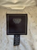 COACH コーチ ステンカラーコート ベージュ サイズL_画像3