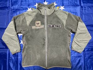 中古美品　US AIR FORCE COLD WEATHER フリースジャケット (GENⅢ) SMALL-SHORT セージグリーン