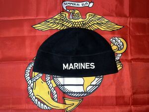 中古美品　made in USA USMC ニットキャップ フリーサイズ　BLACK