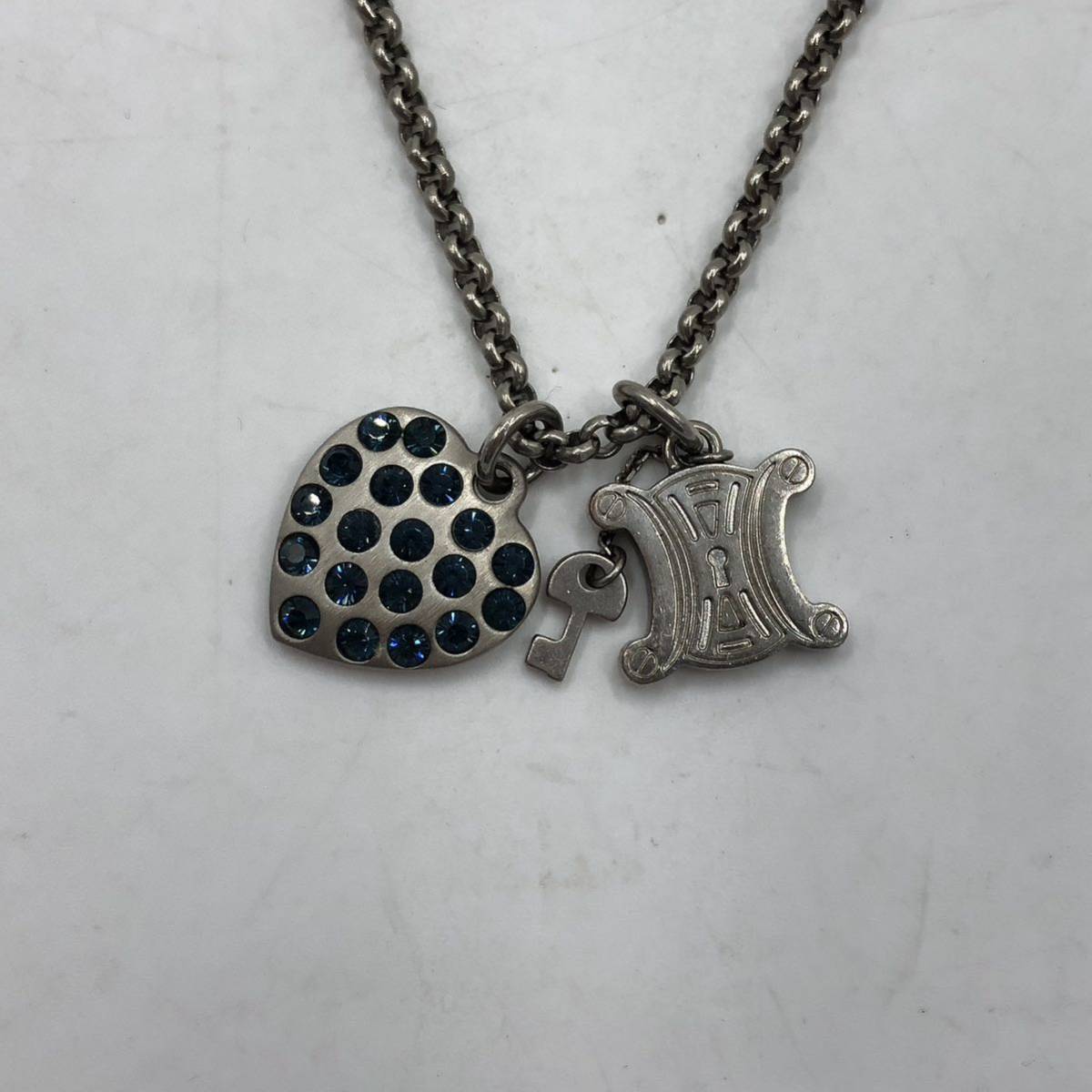 No.1美品♠️CELINE SILVER925ペンダントトップ4個付ネックレス