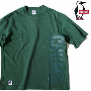  Chums /CHUMS[ большой размер do большой Chums футболка ]USA хлопок довольно большой футболка CH01-2166 темно-зеленый M размер 