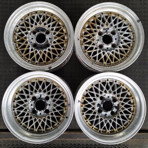 管理番号：Ｗ12-76【4本価格】【15x6.5J 15x7J 4x114.3 ET+16/10 ハブ73】ハヤシレーシング TECHNO R・店頭直接引取・下取可能