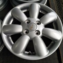 管理番号：W12-82【4本価格】【14x4.5J 4x100 ET+45 ハブ54】スズキ純正・ラパン等・直接引取可能・下取り可能_画像6