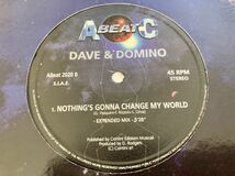 【盤質良好/伊Ori】Dave & Domino / Shake Your Bell(Extended) Nothing's Gonna Change My World(Extended)12inch ABEAT2020 01年Hi-NRG_画像3