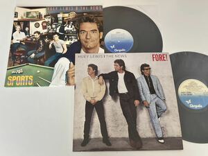 【3rd/4th2枚セット】Huey Lewis And The News / SPORTS(83年CHRYSALIS US FV41412), FORE!(86年CHRYSALIS UK CDL1534) スリーブあり,