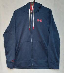 UNDER ARMOUR アンダーアーマー　ジップパーカー size M ネイビー レッド　美品