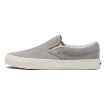 ヴァンズ 25.5cm クラシック スリッポン グレー VANS CLASSIC SLIP ON スエード メンズ スニーカー ボア シェルパ 天然皮革 バンズ_画像4