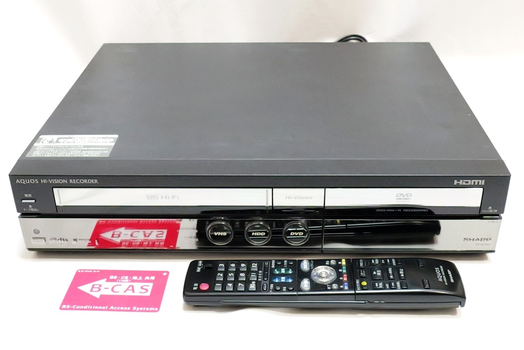 クリーニン シャープ SHARP HDD/VHS/DVD テレビ・オーディオ 中古 ボタンでお