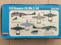 【未組立】NOVO ノボ 1/72 D.H Vampire バンパイア F.B Mk5/50_画像3