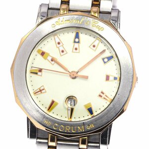 【CORUM】コルム アドミラルズカップ デイト 99.330.24.V585 クォーツ メンズ_738424【ev20】